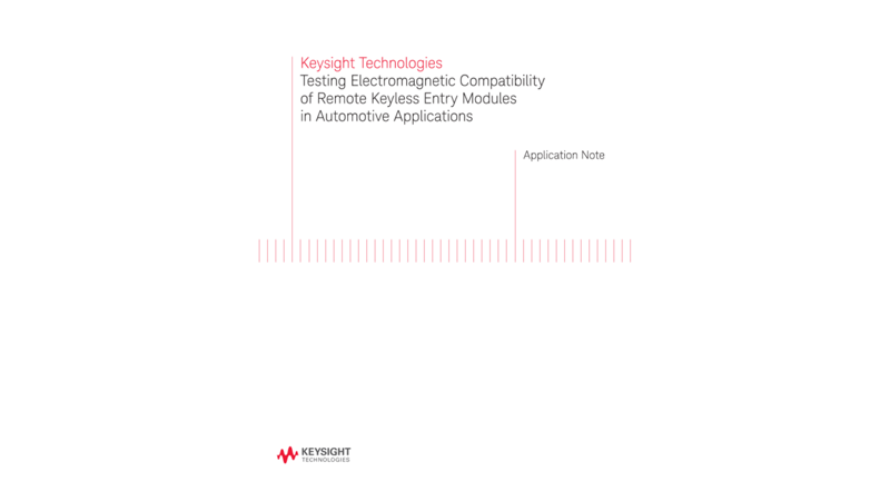 Testing EMC of Remote Keyless Entry (RKE) Modules
